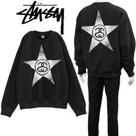 ステューシー SSリンク STUSSY スウェット STARS CREW 1914887-BLACK【新作】