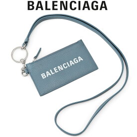 バレンシアガ BALENCIAGA Cash カードケース付き キーリング 594548-1IZI3-4791 ブルーグレー【新作】