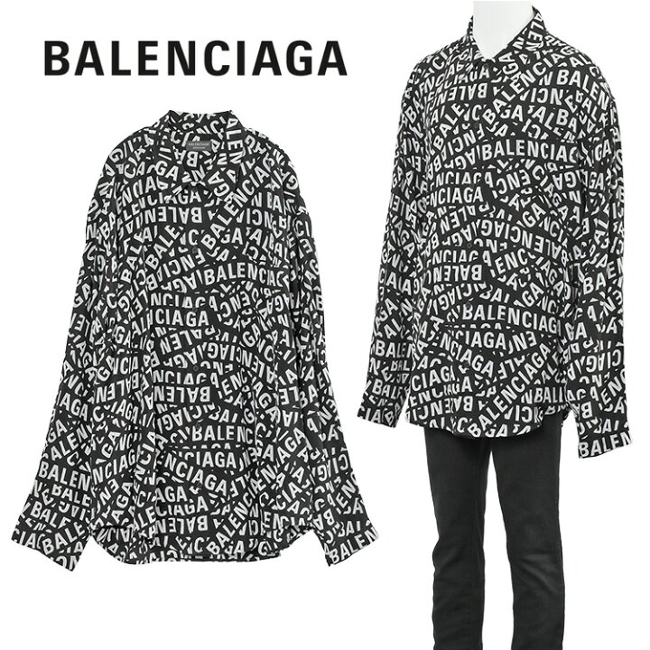 楽天市場】バレンシアガ BALENCIAGA 総柄 シャツ オーバーサイズ  