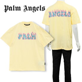 パーム エンジェルス Palm Angels Tシャツ Logo Flames Vint Tee PMAA072S23JER006-0137【新作】