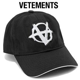 ヴェトモン VETEMENTS キャップ Anarchy Logo Cap UE63CA800B-1053-BLACK フェイデッドブラック【新作】