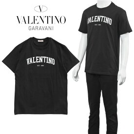 VALENTINO ヴァレンティノ プリント コットン Tシャツ 2V3MG13D964-0NI【新作】【SALE】