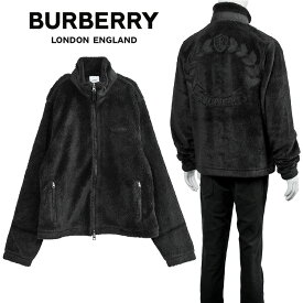 バーバリー BURBERRY ジップ フリース ジャケット ロゴ ディテール 8062814-A1189_BLACK【新作】【SALE10】
