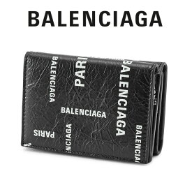 バレンシアガ BALENCIAGA 三つ折り 財布 Cash ミニウォレット Bal Paris Allover 594312-2AAOC-1097【新作】