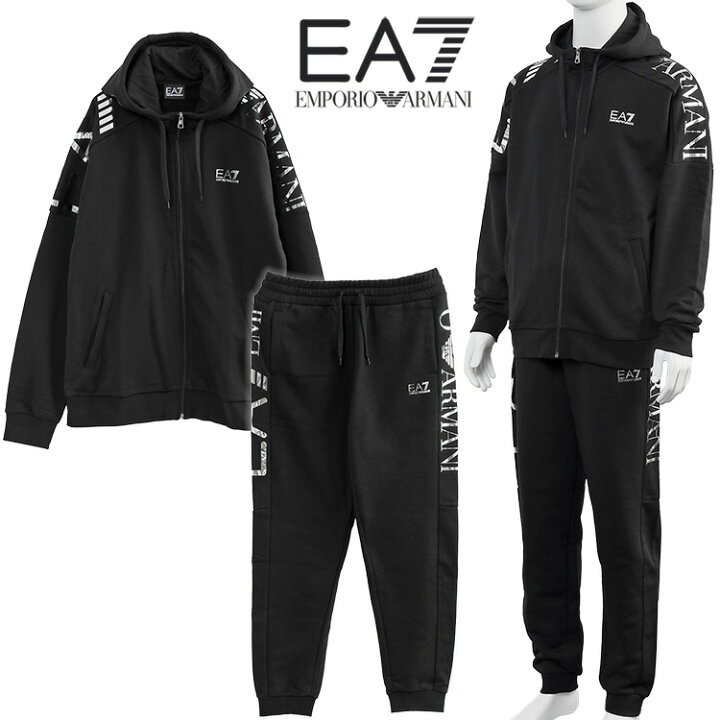 楽天市場】EA7 アルマーニ セットアップ ミラーロゴ パーカー  