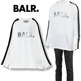 ボーラー BALR. ロンT 長袖 Tシャツ リラックスフィット FRANCK RELAXED TUNNEL B1111.1044-BRIGHT WHITE【新作】