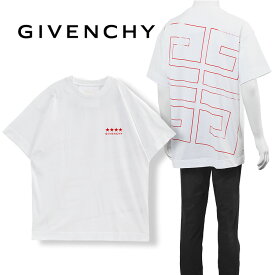 GIVENCHY ジバンシィ 4G エンブレム Tシャツ スタンダードフィット BM71JA3YJ5-100：WHTE【新作】