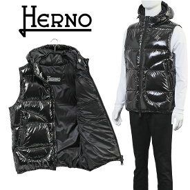 ヘルノ HERNO ダウンベスト GLOSS / グロス PI001081U-12220-9300 NERO【新作】【アウター】