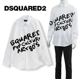DSQUARED2 コットンポプリン シャツ D2 Pop 80's Long Sleeves Shirt S74DM0820-S36275-100【新作】