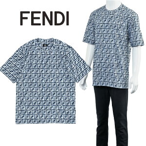 �t�F���f�B FENDI �u���[ FF�R�b�g�� T�V���c FY0936-AR79-F04V6�y�V��z