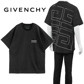 ジバンシィ GIVENCHY 4G エンブレム Tシャツ スタンダードフィット BM71JA3YJ5-001：ブラック【新作】