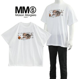 MM6 Maison Margiela キャット＆ラバー プリントTシャツ SH0GC0015-S23588-100【新作】