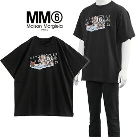 MM6 Maison Margiela キャット＆ラバー プリント Tシャツ SH0GC0015-S23588-900【新作】
