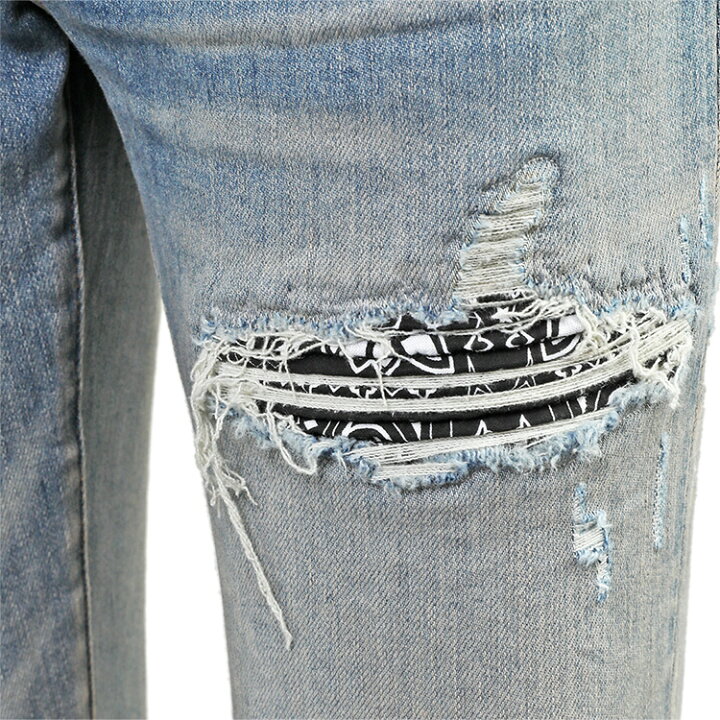 楽天市場】アミリ AMIRI ダメージ ジーンズ BANDANA JEAN PXMDS154  