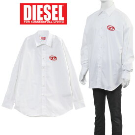 ディーゼル DIESEL オーバルD オーバーサイズ シャツ A10618-0PCAL S-DOU-PLAIN-100 ホワイト【新作】