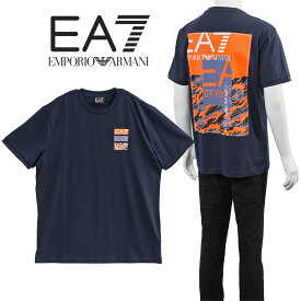 アルマーニ Tシャツ バックプリント EA7 EMPORIO ARMANI 3DPT12-PJ7BZ-1554 ネイビー【新作】