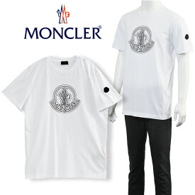 MONCLER MATT BLACK Tシャツ ロゴモチーフ 8C000-28-89A17-001：ホワイト【新作】