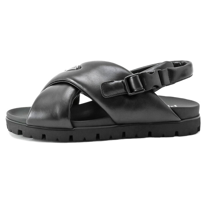 楽天市場】プラダ PRADA パデッド ナッパレザー クリスクロス サンダル 