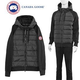 カナダグース CANADA GOOSE ハイブリッジ ダウン × スウェット パーカー 750フィルパワー 6843M HYBRIDGE HURON FULL ZIP HOODY-9061 BLACK【新作】【アウター】