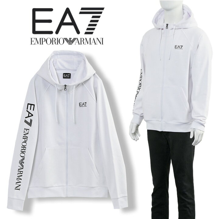 楽天市場】アルマーニ EA7 ジップ パーカー コットンブレンド フード 