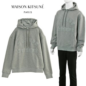 ���]�� �L�c�l MAISON KITSUNE �o�[�V�e�B �I�[�o�[�T�C�Y �t�[�f�B NM00702KM0326-H131 MEDIUM GREY MELANGE �O���[�y�V��z