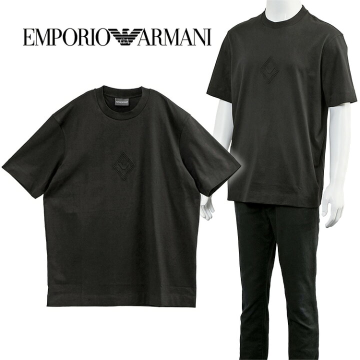 楽天市場】アルマーニ Tシャツ EMPORIO ARMANI 同色 エンボスロゴ 