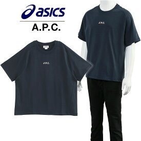 A.P.C. × ASICS ウインド Tシャツ ストレートカット ルーズフィット COEAV-H26453-IAK ネイビー【新作】