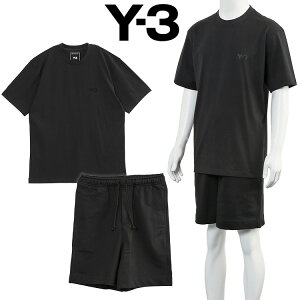 CX[ Y-3 ZbgAbv FS TVc × XEFbg n[tpc M REG SS TEE/M FT SHORTS IW0066/JN4939-BLACK ubN×ubNyVz