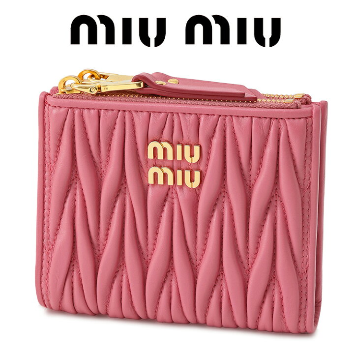 楽天市場】ミュウミュウ miumiu マテラッセレザー 二つ折り財布 5ML024 