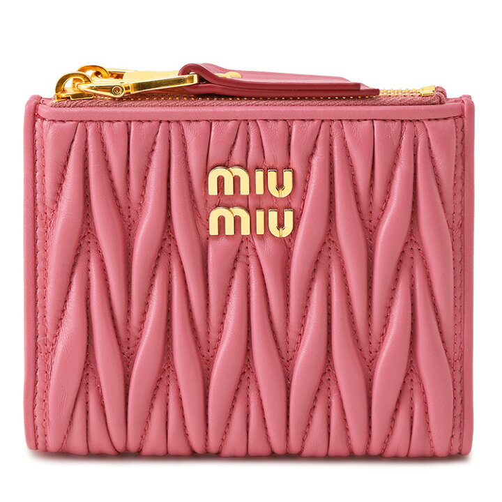 楽天市場】ミュウミュウ miumiu マテラッセレザー 二つ折り財布 5ML024 