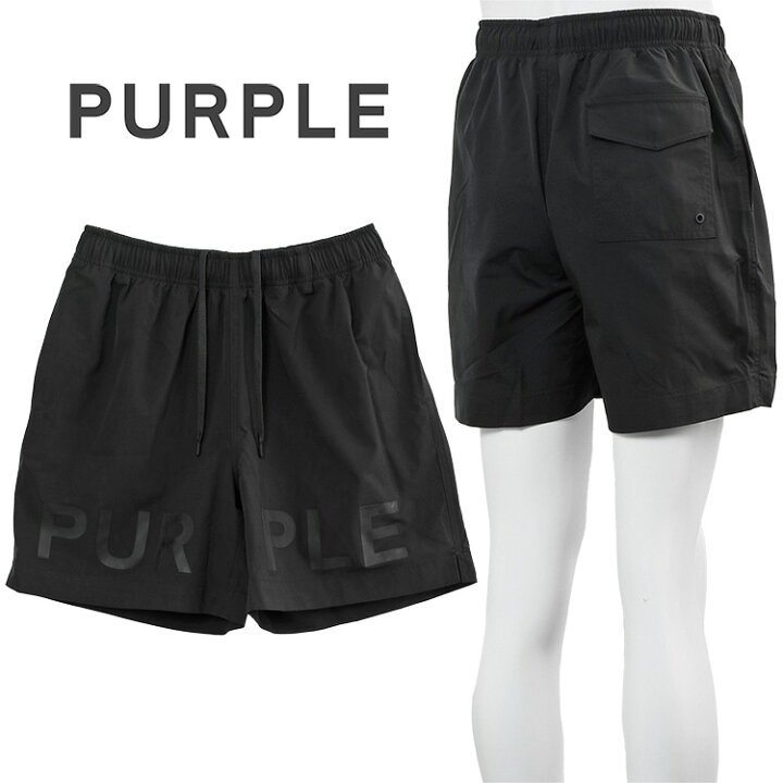 楽天市場】パープル ブランド PURPLE BRAND 同色ロゴ ハーフパンツ 