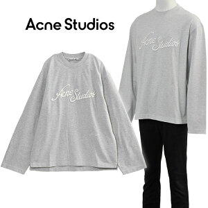 アクネストゥディオス Acne Studios ロンT 3D刺繍ロゴ 長袖 鹿の子 Tシャツ CL0369-92H【新作】