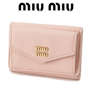 miu miu 財布スタッズ リボン キャメル 山羊皮 ミュウミュウ(MIUMIU 