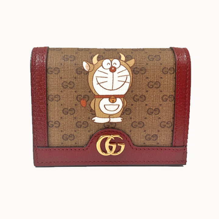 楽天市場 新品 Gucci Doraemon Gucci ドラえもん グッチ コレクション プリント Gg ミニウォレット 財布 21年限定コラボ どらえもん 牛柄 セピア ラッピング 21ss インポートミュゼ心斎橋筋一丁目店