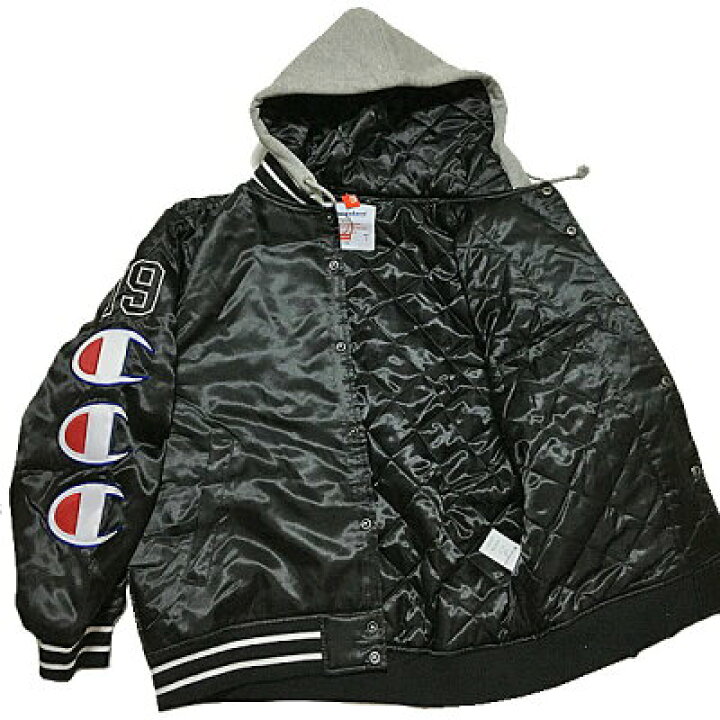 楽天市場】≪新品≫ Supreme 18aw Champion Hooded Satin Varsity  