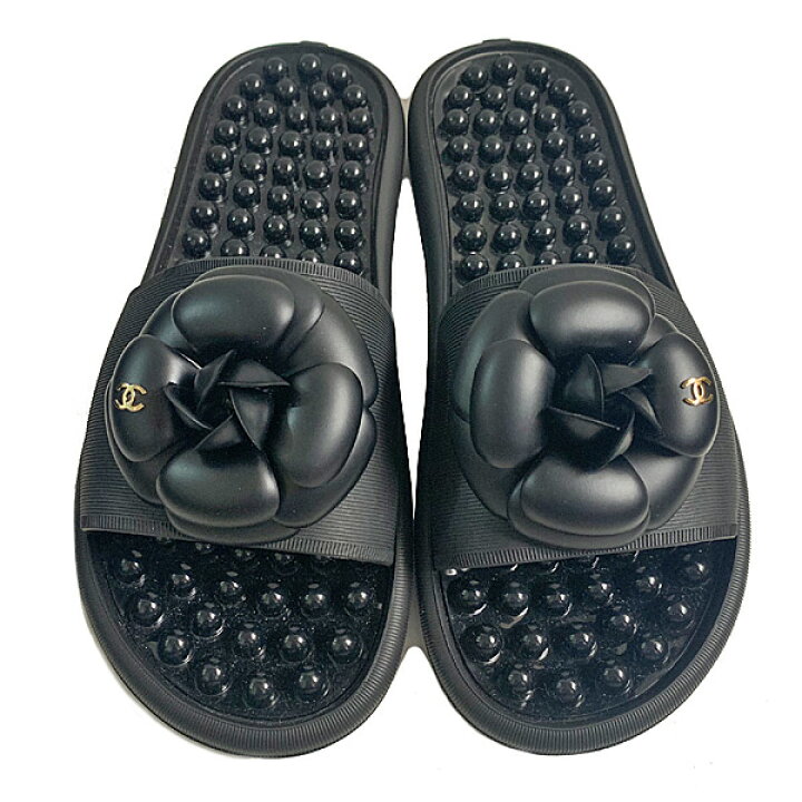 楽天市場】≪新品≫CHANEL シャネル カメリア 健康サンダル ゴールドCC 