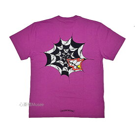 ≪新品≫正規品 クロムハーツ クルーネック Tシャツ マッティ スパイダーウェブ バックプリント パープル Lサイズ 紫 Chrome hearts Tshirts Chrome Hearts Matty Boy Spider Web Tshirt Purple Lsize