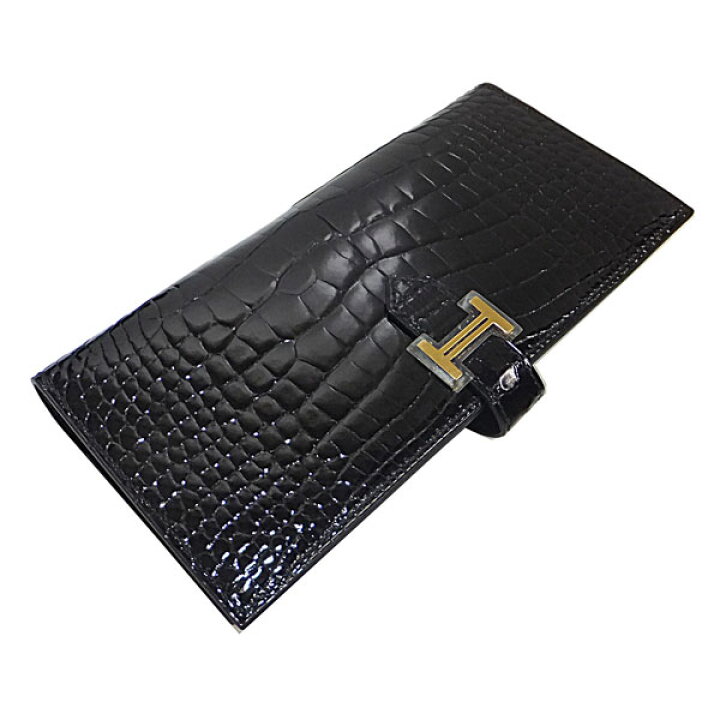 楽天市場】≪新品≫HERMES エルメス 長財布 ベアン クロコ 