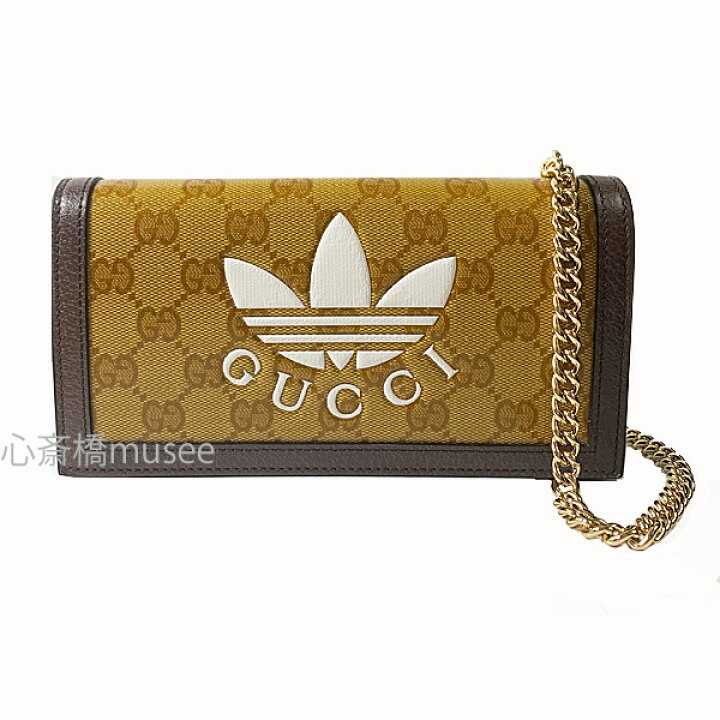 楽天市場】≪ 新品 ≫ adidas x Gucci チェーン付き ウォレット GG 