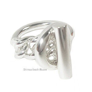 s Vi t GX N[bg O 57 ({TCY17) Vo[ SV925 HERMES  { bsO Croisette Silve Ring Brand New VF[k_N