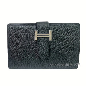  Vi  GX xA ~j ubN  Vo[ Gv\  { bsO ~j z J[hP[X W@BrandNew Hermes Bearn Mini Black Silver Hardware Epson Box Ribbon Wrapping Mini Wal