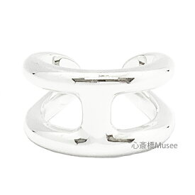 《 新品 》 エルメス オスモズ PM リング 50 (日本サイズ10号) シルバー製 SV925 シェーヌダンクル 箱 リボン ラッピング [BrandNew] Hermes Osmos PM Ring 50 (Japanese size 10) Silver SV925 Chaine d'Ancle Box Ribbon Wrapping