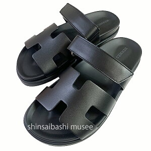  Vi  GX Vv Y T_ TCY 42.5 J[t U[ ubN   { bsO brandNew HERMES Chypre sandal size 42.5 calf leather black box ribbon wrapping