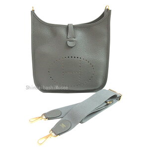 ≪ 新品 ≫ エルメス エヴリン トロワ PM 29 グリメイヤー ゴールド金具 トリヨン ショルダーバッグ ポケット付 エブリン ≪Brand new≫ Hermes Evelyn Trois 29 Gris meyer Gold hardware Taurillon shoulder bag Box Rib