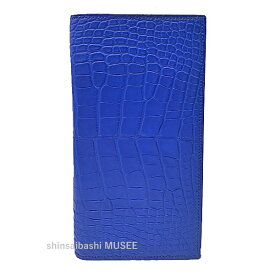 ≪新品≫ エルメス 長財布 MC2 フレミング ロング ウォレット ブルーロワイヤル クロコ アリゲーター マット ワニ クロコダイル 箱 リボン ラッピング ≪Brand new≫ HERMES MC2 Fleming Long Walette Alligator Mat Crocodile Alligator Blue royal