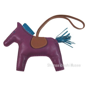 sVitGX fI uGRIGRI RODEOvGM n v obO `[ All u[CY~[ Aj[~ Brand newHermes Rodeo "GRIGRI RODEO" GM Horse Leather Bag Charm Anemone Blue Izmir Agneau Milo