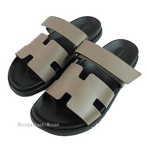  Vi  GX Vv Y T_ TCY42 {TCY27cm J[t U[ ubN GgD[v   { bsO Brand newHermes Chypre Men's Sandals Size 42 Japanese Size 27cm Calf Leath