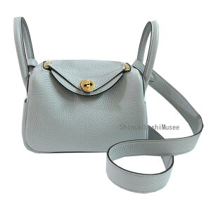 ViGX fB ~j Mini u[OVG S[h W gN}X V_[obOBrand New Hermes Lindy Mini Blue Glacier Gold Hardware W Stamp Taurillon Clemence Shoulder Bag