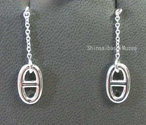 �s�V�i�t �G�����X �V�F�[�k�_���N�� �t�@�����h�[�� MM �s�A�X �V���o�[�� �~�f�B�A�� SV925 �X�C���O �� ���{�� ���b�s���O�@��Brand new�� HERMES Farandole earrings medium model MM Silver SV925 Chaine d'Ancre B