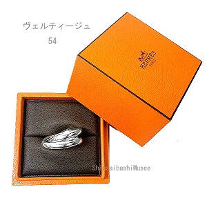 s Vi tGX FeB[W O 54 ({TCY 14) Vo[ SV925 HERMES  { bsO 2A [BrandNew] Hermes Vertige Ring 54 (Japanese Size 14) Silver SV925 HERMES Box Ribbon Wrapping 2 Rows